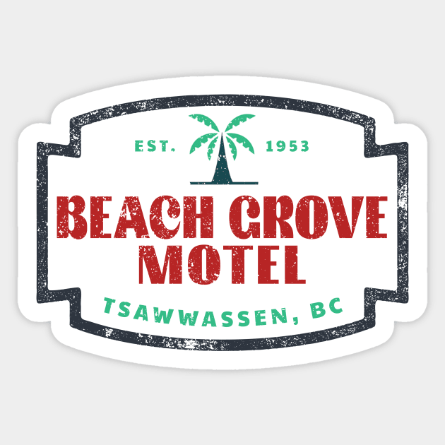 Beach Grove Motel Sticker by FahlDesigns